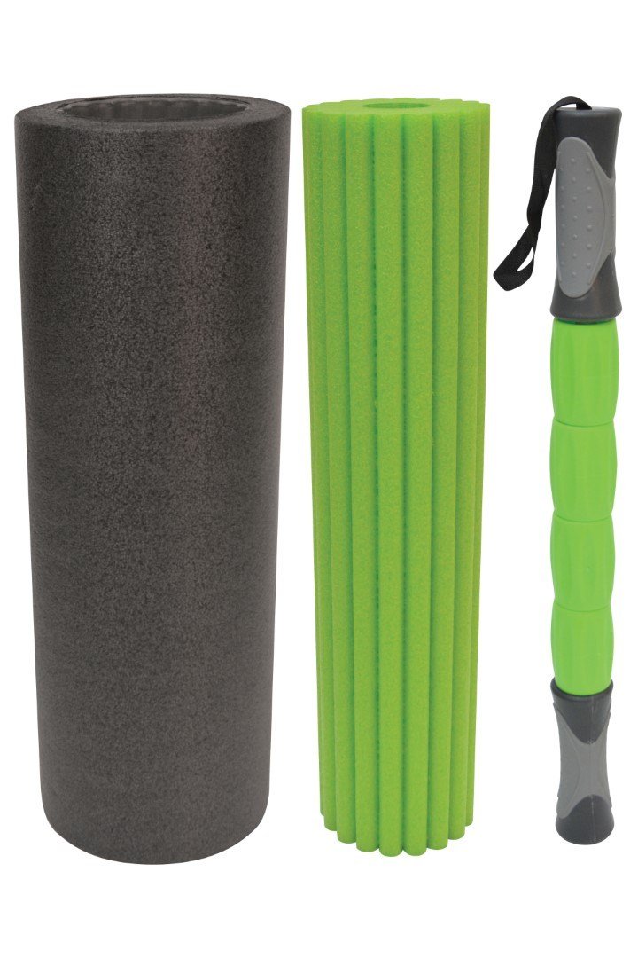 Schildkrt Fitness 3 in 1 Massage Roller Set Sort, Grn Skum 1 stk #3