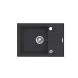 Sort vaskest med flexi-armatur - MAIDSINKS BALI vask (62x44) 1B1D sort + Flessi Black Edition armatur #13