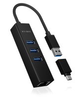 ICY BOX IB-HUB1419-LAN USB 3.2 Gen 1 (3.1 Gen 1) Type-A Sort #1
