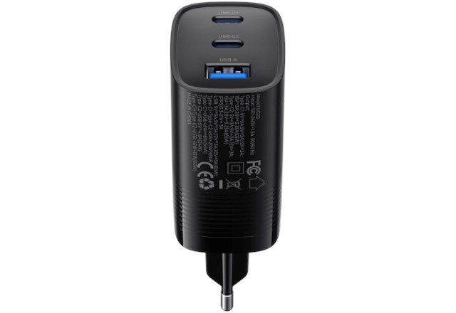 Havit UC20 - GaN 65 W rejseoplader med tre porte, sort #4