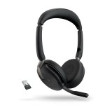 Jabra Evolve2 65 Flex Headset Kabel & trdls Kontor/Callcenter Bluetooth Sort #5