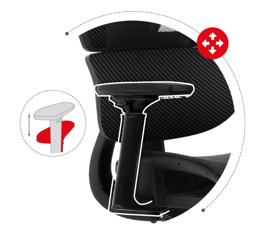 Huzaro Combat 8.0 Carbon gaming-stol #8