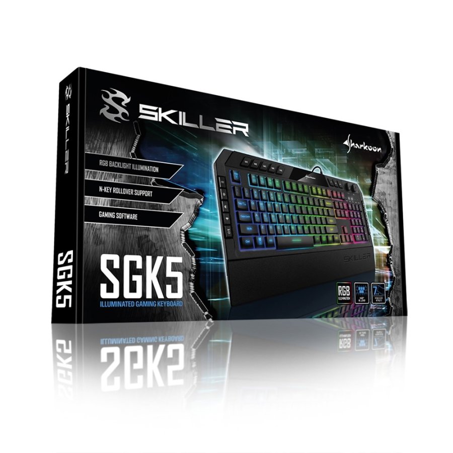 Sharkoon Skiller SGK5 tastatur Spil USB QWERTZ Tysk Sort #4