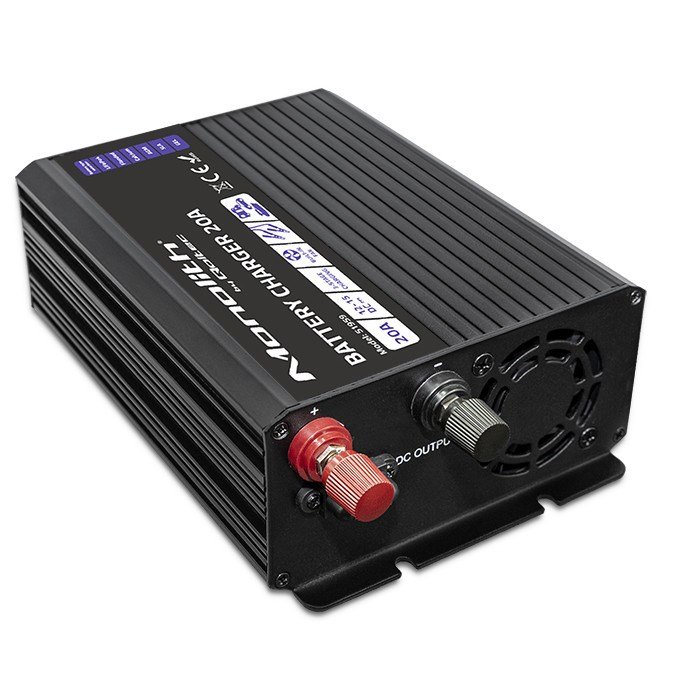 Qoltec 51959 Smart Monolith oplader til LiFePO4 AGM GEL SLA batterier | 20A | 12V #13