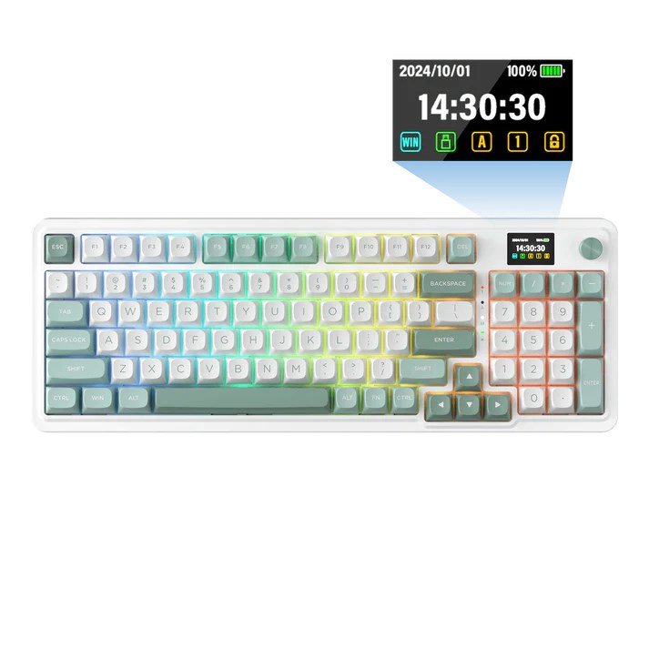 REDRAGON K719WG-RGB-PRO Galatin tastatur USB + RF Wireless + Bluetooth Hvid, Gr�n #8