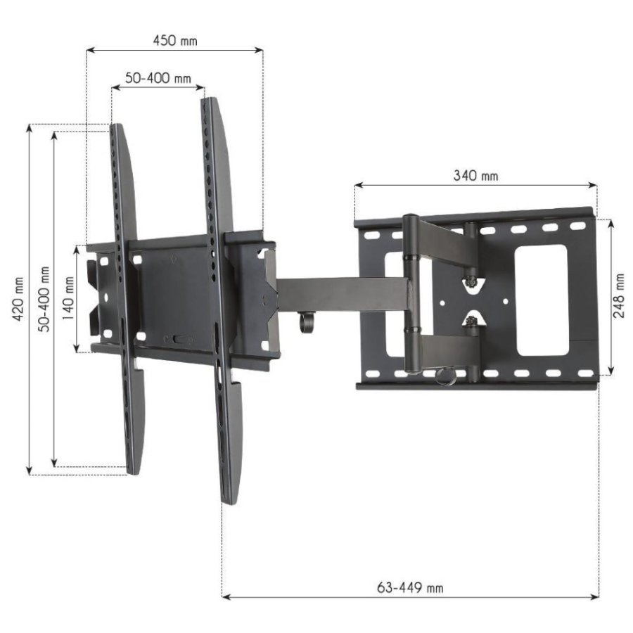 Techly ICA-PLB 148M tv-beslag 139,7 cm (55