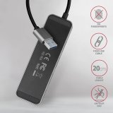 Axagon HUE-MSA Superspeed USB-A Switch Hub 4x USB 3.0 aktiv - 20cm schwarz USB 3.2 Gen 1 (3.1 Gen 1) Type-A 5000 Mbit/s Gr #6