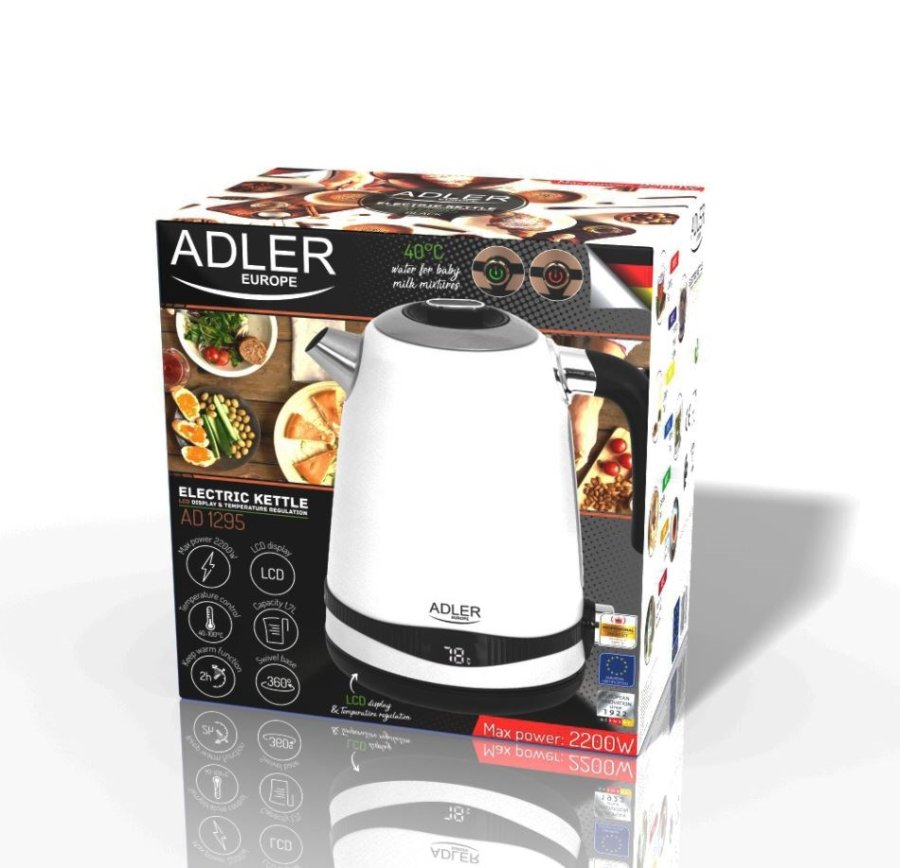 Adler AD 1295w Stlkedel 1,7 l hvid #5