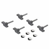 Rund brusetaburet i aluminium #8