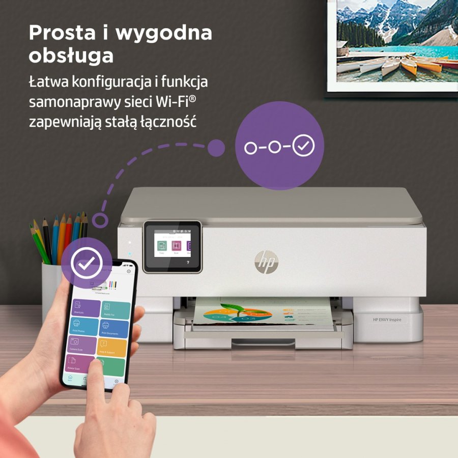 HP ENVY Inspire 7220e Trdlst All-in-One Farve Printer, Instant Ink; Kopimaskine, scanner #12