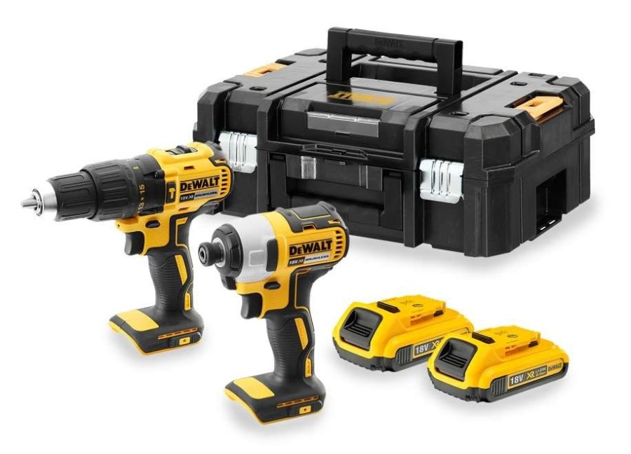 DeWALT DCK2060D2T-QW elektrisk skruetrkker & slagbor Gul #1