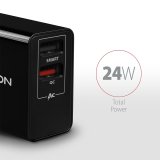 Axagon ACU-QS24 oplader til mobil enhed Smartphone Sort Vekselstrm Hurtig opladning Indendrs #5