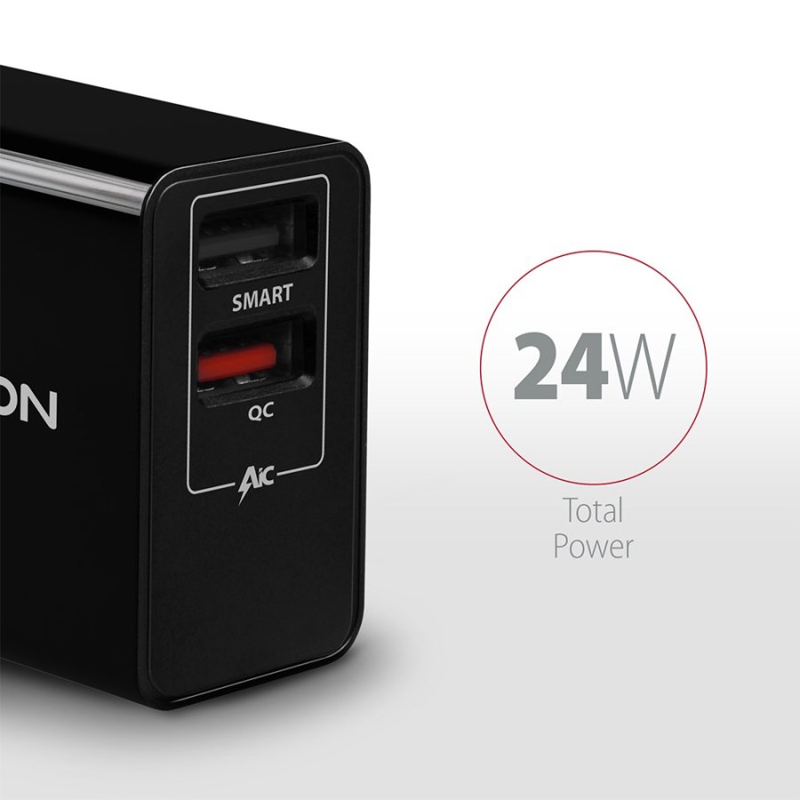Axagon ACU-QS24 oplader til mobil enhed Smartphone Sort Vekselstrm Hurtig opladning Indendrs #5