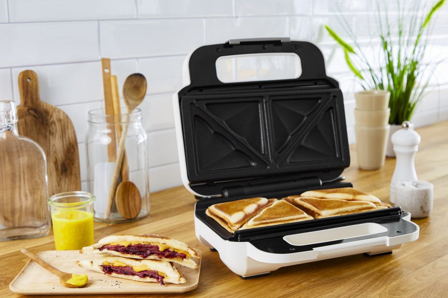 Tefal Snack XL SW7011 sandwichtoaster 850 W Hvid, Rustfrit stl #7