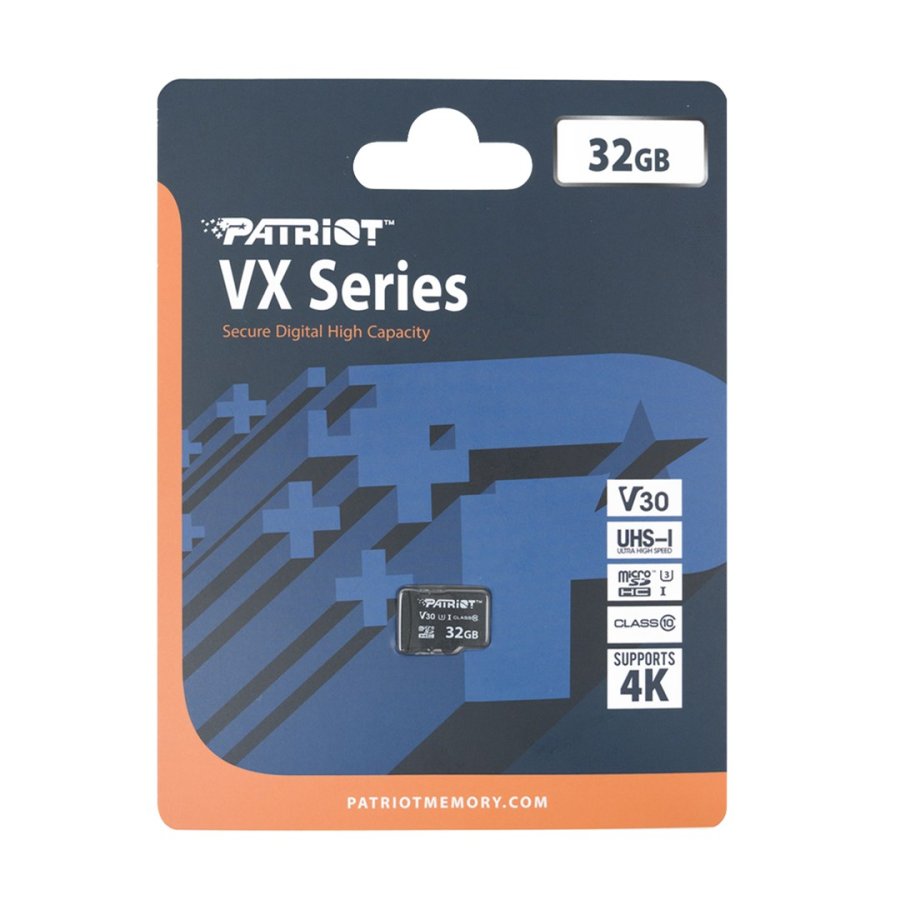 Hukommelseskort PATRIOT VX Series 32GB MicroSDXC V30 Class 10 UHS-I U3 4K UHD (PSF32GVX31MCH) #4