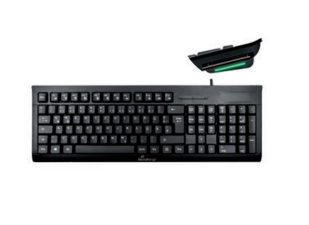 MediaRange MROS114 tastatur Kontor USB QWERTZ Tysk Sort #1