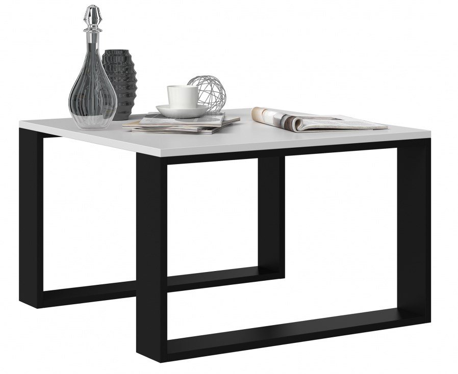 MODERN MINI bord 67x67x40 cm Hvid/Sort #2