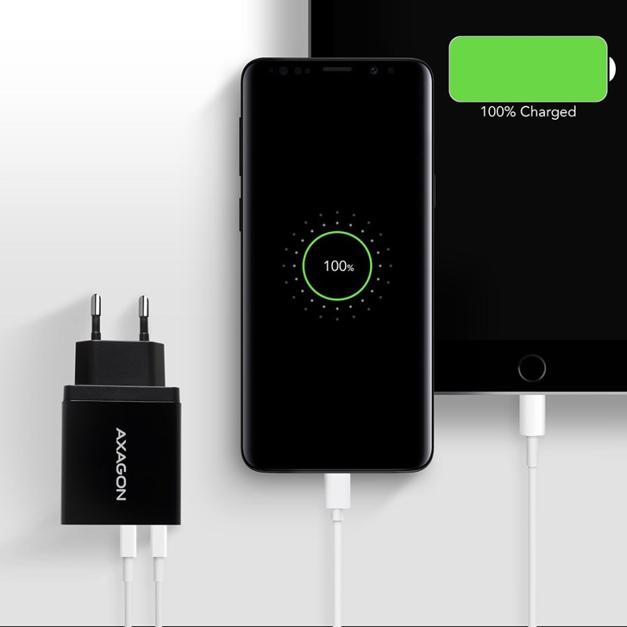 Axagon ACU-QS24 oplader til mobil enhed Smartphone Sort Vekselstrm Hurtig opladning Indendrs #9