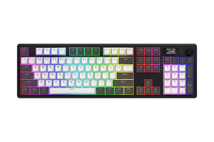 HATOR Skyfall Pro Wireless 100 tastatur Spil USB + RF Wireless + Bluetooth QWERTY US engelsk Sort, Gr� #1