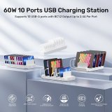 UNITEK LADESTATION 10X USB 2.4A 60W HVID #6