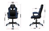 Huzaro FORCE 2.5 BLUE  MESH Gaming lnestol Trdsde Sort, Bl #2