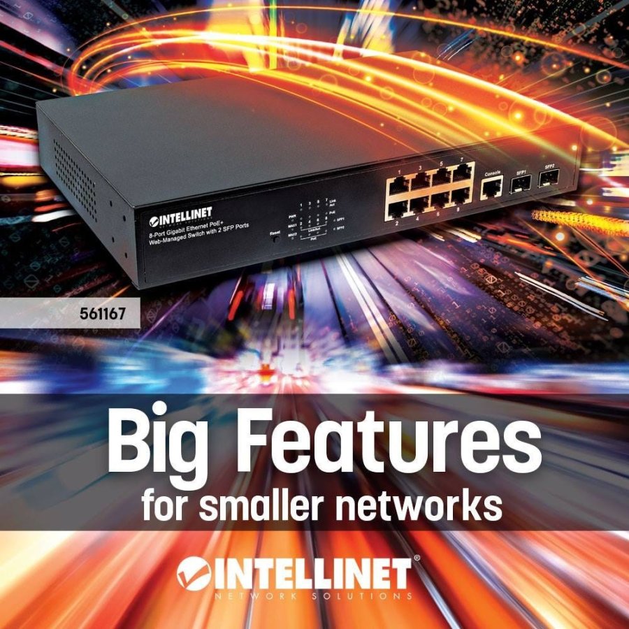 Intellinet 561167 netvrksswitch Administreret Gigabit Ethernet (10/100/1000) Strm over Ethernet (PoE) Sort #3