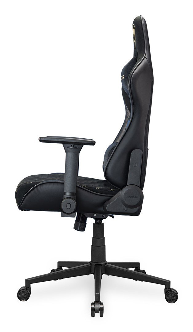 COUGAR CGR-A2F-GLB Universal gamingstol Polstret vatteret s�de Sort, Guld #6