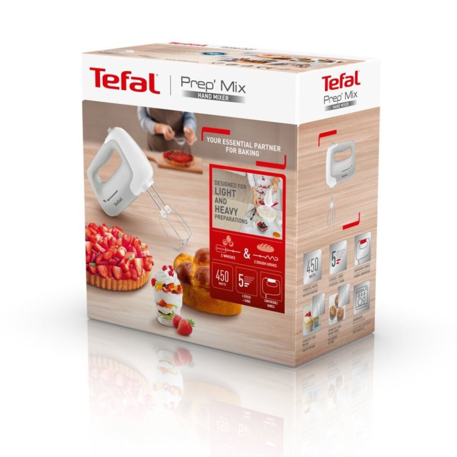 Tefal Prep'Mix HT450B Hndmixer 450 W Hvid #9