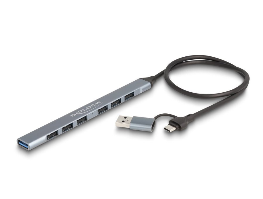 DeLOCK 64273 interface hub USB 3.2 Gen 1 (3.1 Gen 1) Type-C 5000 Mbit/s Gr� #1
