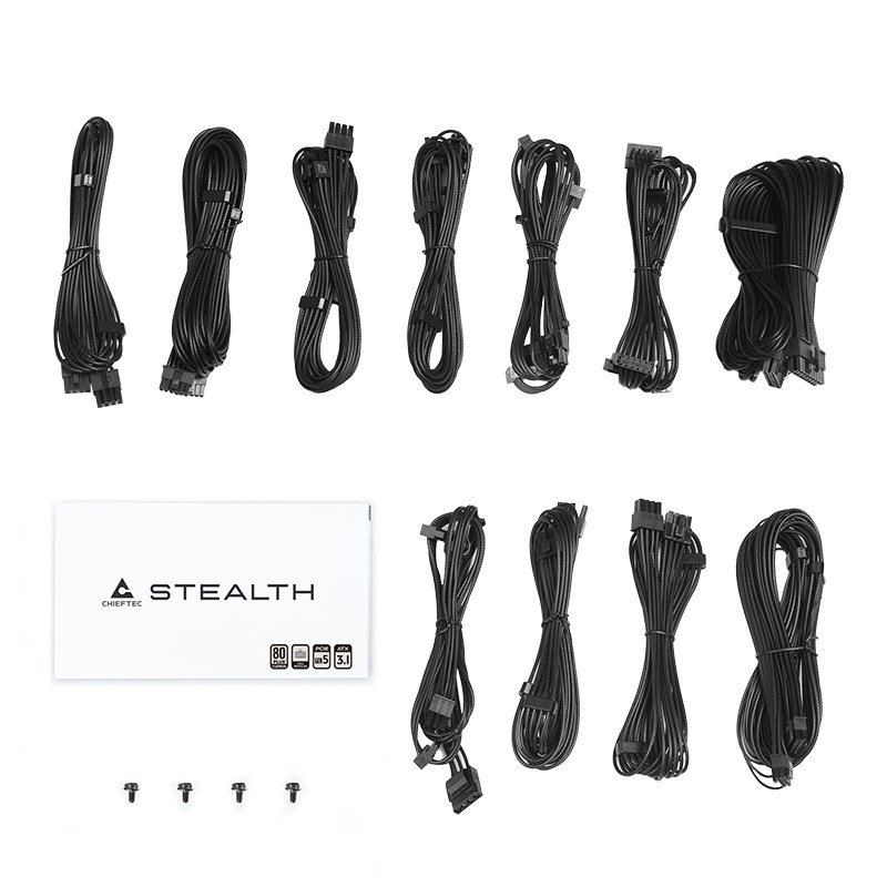 Chieftec Stealth 1200W Vega M Series SPX-1200-FC 80+ Platin enhed til str�mforsyning 24-pin ATX ATX Sort #7