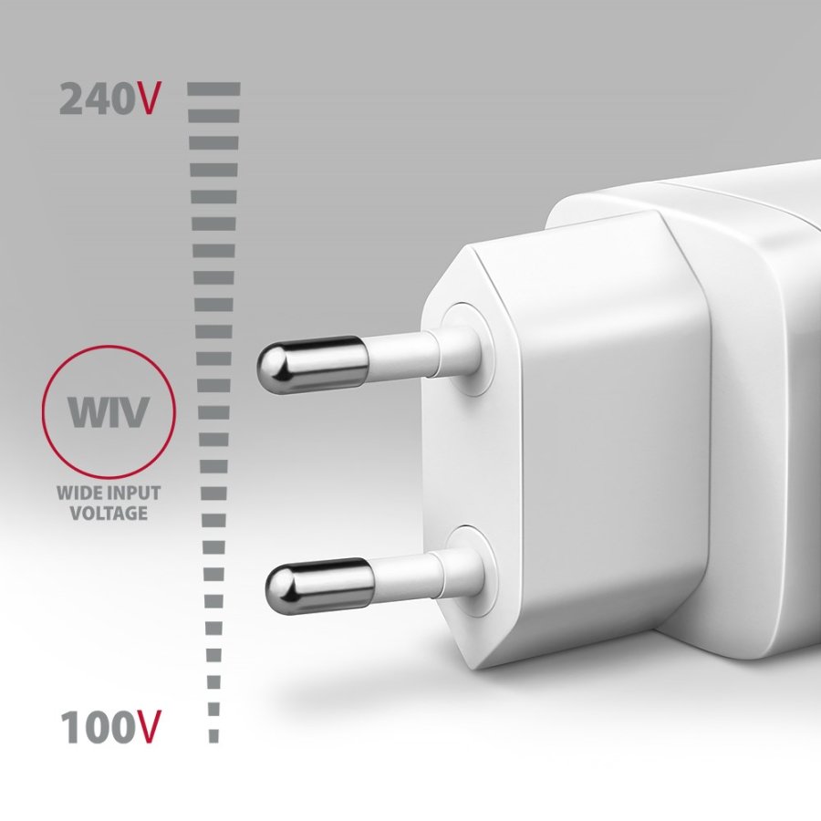 Axagon ACU-PD30W wall charger 1x QC3.0/AFC/FCP/PD type-C 30W white Mobiltelefon, Smartphone, SmartWatch, Tablet, Universel Hvid Vekselstrm Hurtig opladning Indendrs #3