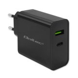 Qoltec 52378 oplader til mobil enhed Laptop, Brbar spillekonsol, Strmbank, Smartphone, SmartWatch, Tablet Sort Vekselstrm Hurtig opladning Indendrs #1