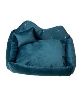 GO GIFT Prince turkis L - seng til kledyr - 52 x 42 x 10 cm #1