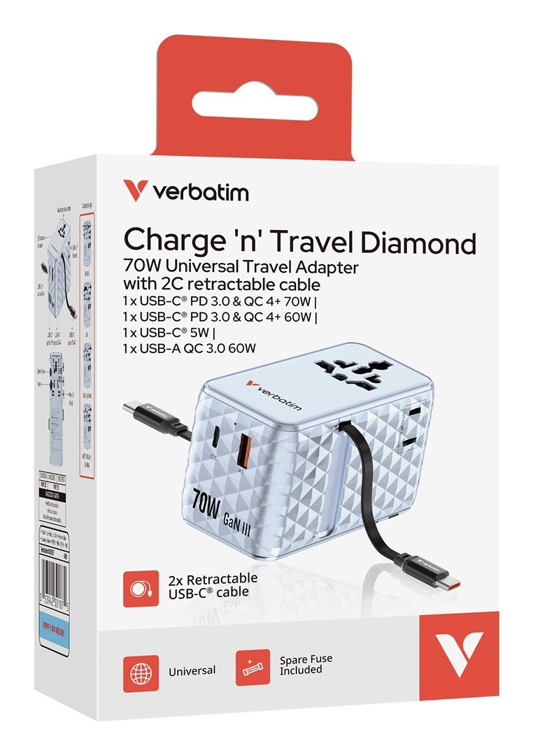 Verbatim 30187 oplader til mobil enhed Universel Bl Vekselstrm Hurtig opladning Indendrs #4