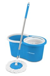 Mop with Bucket Esperanza EHS005 Bl Hvid Mikrofiber #1