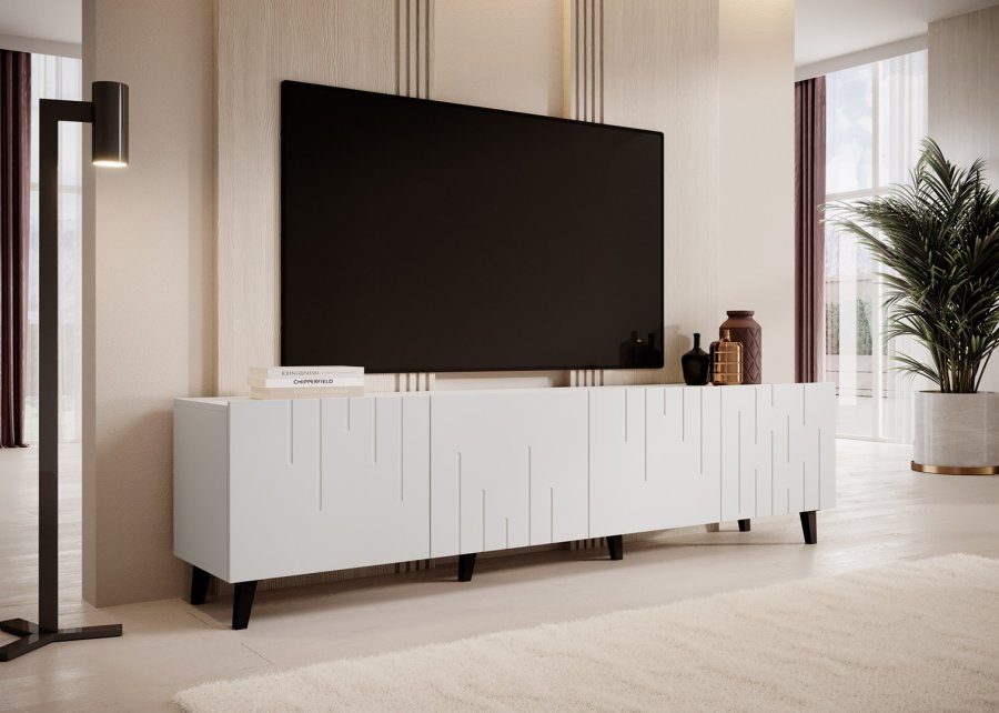 RTV-skab BARI 200x42x52 hvid mat #3