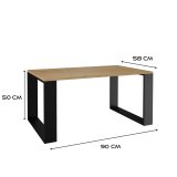 Topeshop MODERN ART CZ kaffe-, side- & endebord Kaffebord Rektangulr form 2 ben #5
