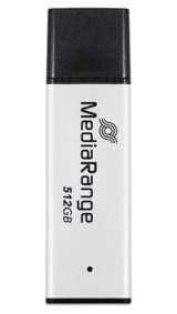 MediaRange MR1904 USB-n�gle 512 GB USB Type-A 3.2 Gen 1 (3.1 Gen 1) Sort, S�lv #1