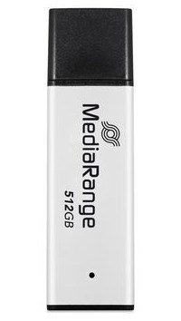 MediaRange MR1904 USB-n�gle 512 GB USB Type-A 3.2 Gen 1 (3.1 Gen 1) Sort, S�lv #1