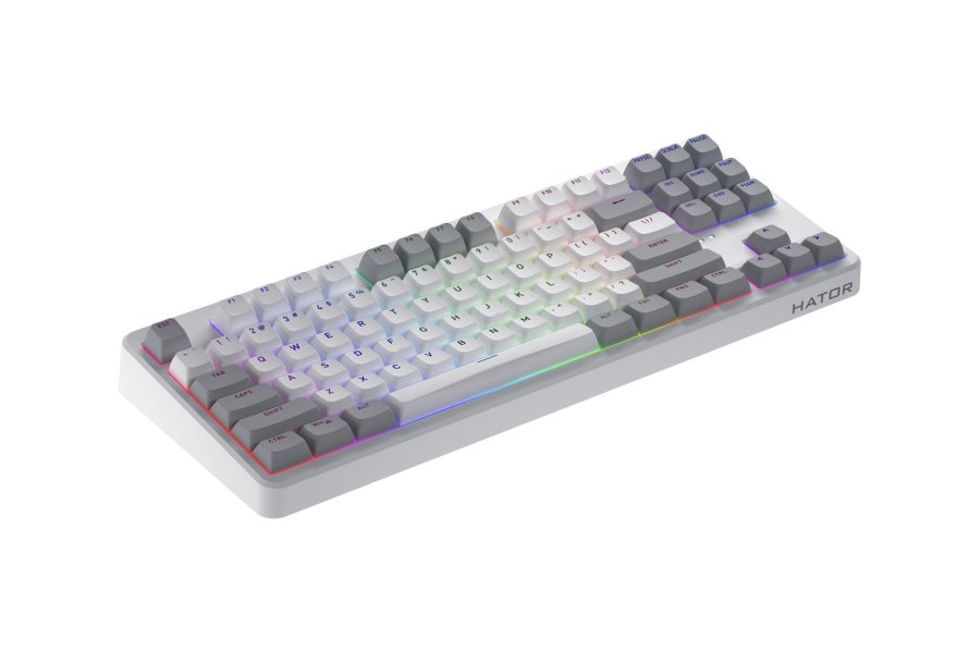 HATOR Rockfall 3 TKL Wireless tastatur Universel USB + RF Wireless + Bluetooth QWERTY Engelsk Hvid #4