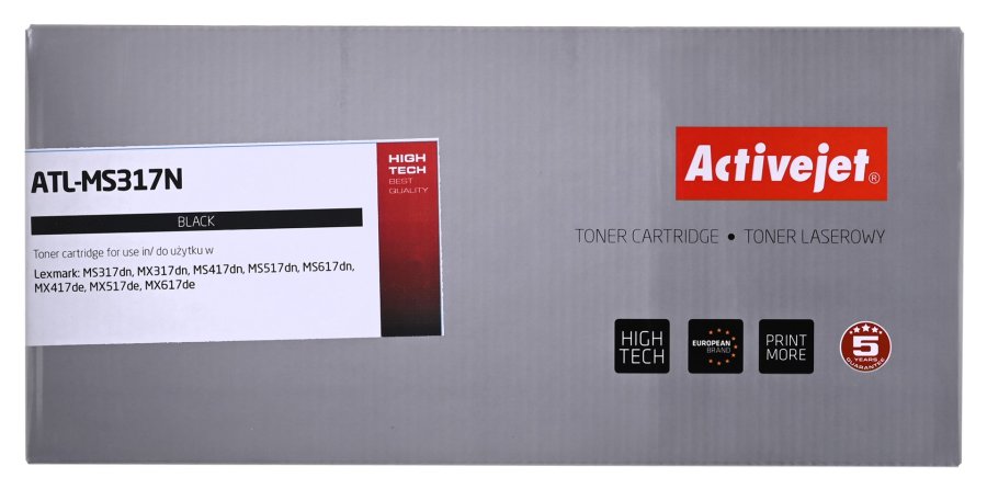Activejet toner ATL-MS317N til Lexmark; Erstatning Lexmark 51B2000, Supreme; 2500 sider; sort) #3