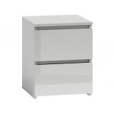 Topeshop M2 BIEL POYSK FRONT sengelampe & sengebord 2 skuffe(r) Hvid #1