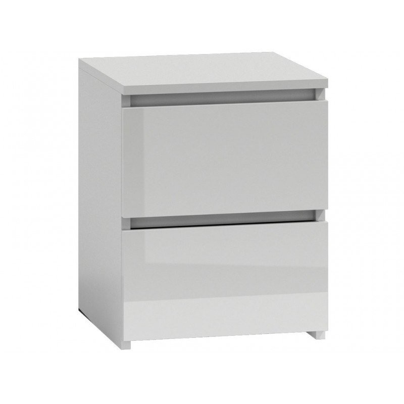 Topeshop M2 BIEL POYSK FRONT sengelampe & sengebord 2 skuffe(r) Hvid #1