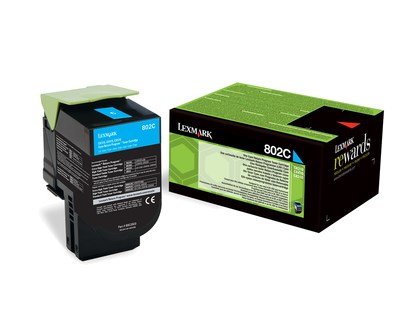 Lexmark 802C tonerpatron 1 stk Original Bl #1