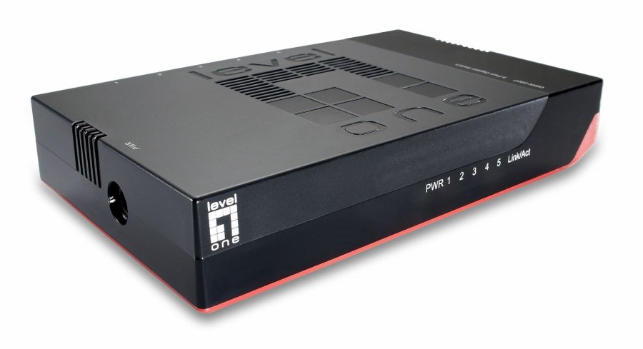 LevelOne GSW-0507 netv�rksswitch Ikke administreret Gigabit Ethernet (10/100/1000) Sort, R�d #1