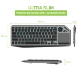 Techly ICTB9801TB tastatur Universel RF trdls + Bluetooth QWERTY US engelsk Sort #4