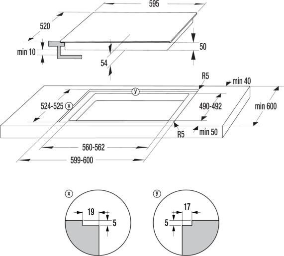 Gorenje GI6432BCWF Sort Indbygget 60 cm Zone induktionskogeplade 4 zone(s) #8