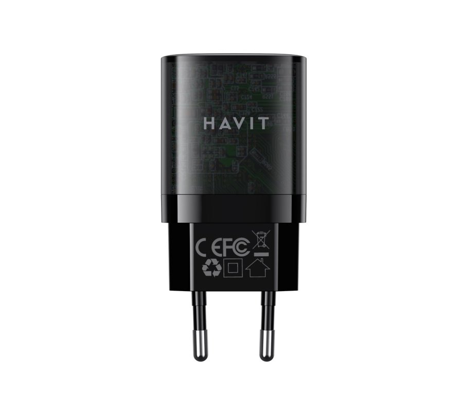 Havit UC303 EU - GaN 30 W rejseoplader med to porte, sort #2