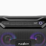 Bluetooth Party Boombox | 6 timer | 2.0 | 120 W | Medieafspilning: AUX / Micro SD / USB | IPX5 | Kan parres | Brehndtag | Fest lys | Sort #9