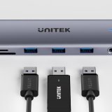 UNITEK D1113BGY01 interface hub 2 x USB 3.2 Gen 2 (3.1 Gen 2) Type-C 1000 Mbit/s Gr� #12